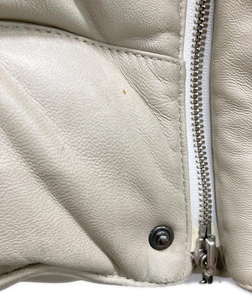 comme ca du mode（コムサデモード）COMME CA DU MODE (コムサデモード) レザーダウンジャケット ベージュ サイズ:SIZE 1の古着・服飾アイテム