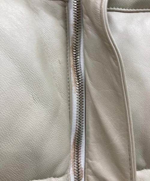 comme ca du mode（コムサデモード）COMME CA DU MODE (コムサデモード) レザーダウンジャケット ベージュ サイズ:SIZE 1の古着・服飾アイテム