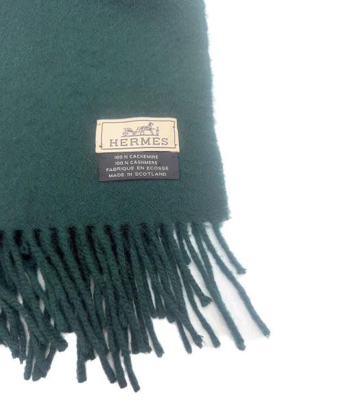 HERMES（エルメス）HERMES (エルメス) マフラー グリーンの古着・服飾アイテム