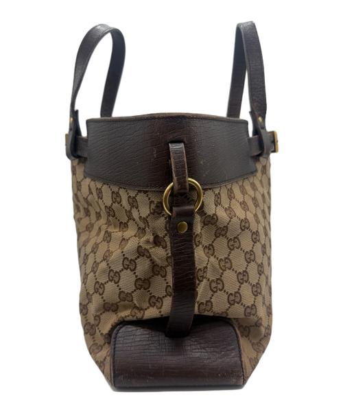 GUCCI（グッチ）GUCCI (グッチ) GGキャンパス トートバッグ ブラウンの古着・服飾アイテム