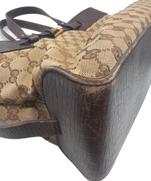 GUCCI（グッチ）GUCCI (グッチ) GGキャンパス トートバッグ ブラウンの古着・服飾アイテム