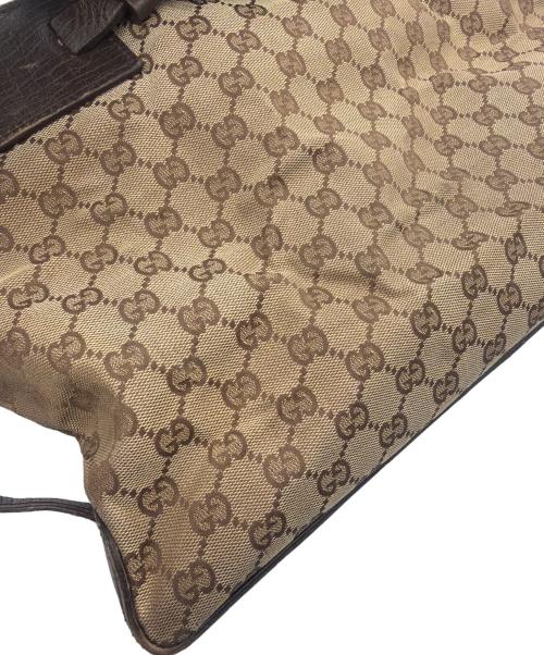GUCCI（グッチ）GUCCI (グッチ) GGキャンパス トートバッグ ブラウンの古着・服飾アイテム