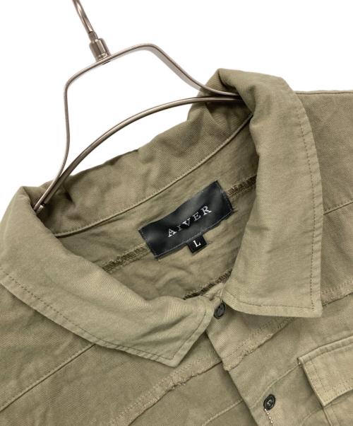 AIVER（アイバー）AIVER (アイバー) クラストシャツ カーキ サイズ:L 未使用品の古着・服飾アイテム