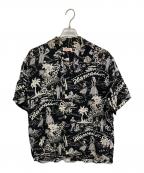Sun Surfサンサーフ）の古着「アロハシャツ」｜ブラック×ホワイト