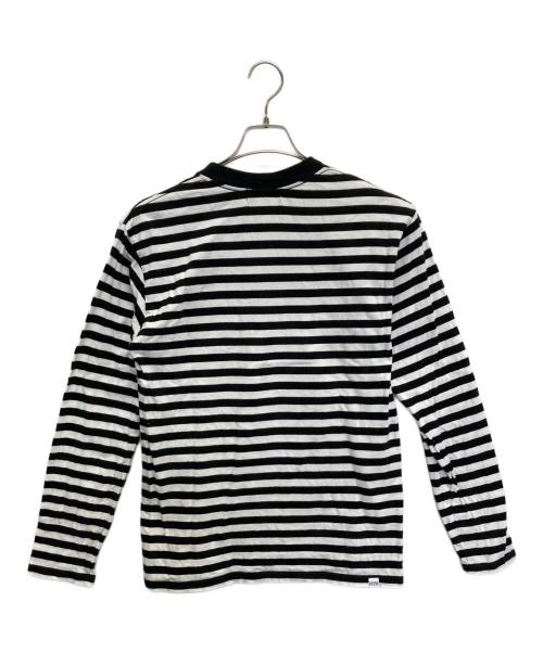 Hysteric Glamour（ヒステリックグラマー）Hysteric Glamour (ヒステリックグラマー) 長袖カットソー ブラック×ホワイト サイズ:Sの古着・服飾アイテム