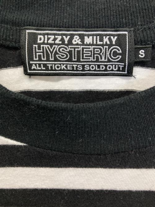 Hysteric Glamour（ヒステリックグラマー）Hysteric Glamour (ヒステリックグラマー) 長袖カットソー ブラック×ホワイト サイズ:Sの古着・服飾アイテム