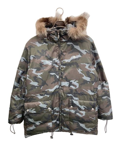 BURBERRY BLACK LABEL（バーバリーブラックレーベル）BURBERRY BLACK LABEL (バーバリーブラックレーベル) ダウンジャケット グレー×ブラック サイズ:Lの古着・服飾アイテム