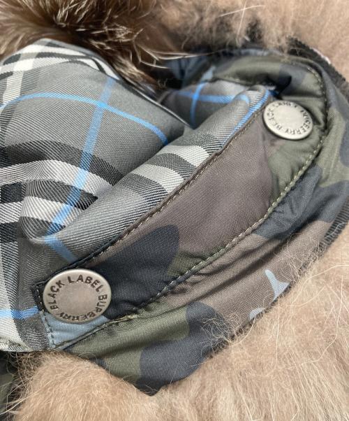 BURBERRY BLACK LABEL（バーバリーブラックレーベル）BURBERRY BLACK LABEL (バーバリーブラックレーベル) ダウンジャケット グレー×ブラック サイズ:Lの古着・服飾アイテム