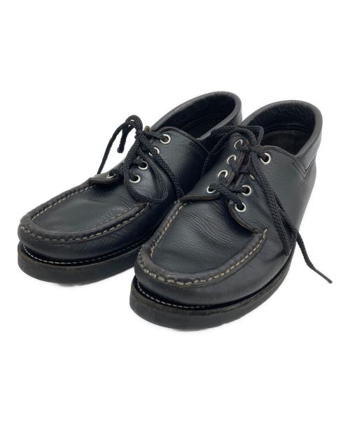 RUSSELL MOCCASIN（ラッセルモカシン）RUSSELL MOCCASIN (ラッセルモカシン) デッキシューズ ブラック サイズ:SIZE 26~27cmの古着・服飾アイテム