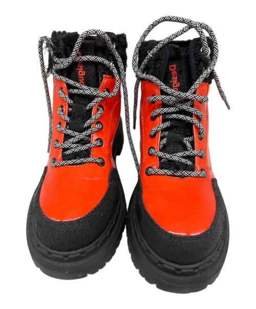 Desigual（デシグアル）Desigual (デシグアル) レースアップシューズ ブラック×オレンジ サイズ:24の古着・服飾アイテム