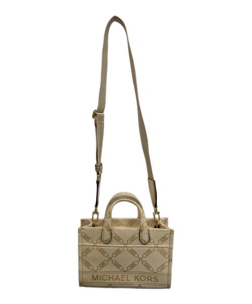 MICHAEL KORS（マイケルコース）MICHAEL KORS (マイケル・コース) 2WAYショルダーバッグ ベージュの古着・服飾アイテム