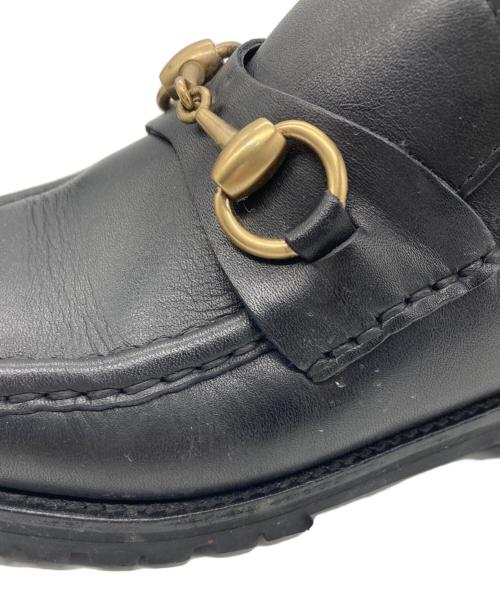 GUCCI（グッチ）GUCCI (グッチ) ホースビットモカシンブーツ ブラック サイズ:	SIZE 23cmの古着・服飾アイテム