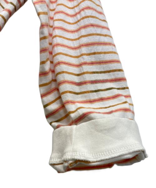 SUPREME（シュプリーム）SUPREME (シュプリーム) Thin Stripe L/S TOP ホワイト×オレンジ サイズ:Mの古着・服飾アイテム