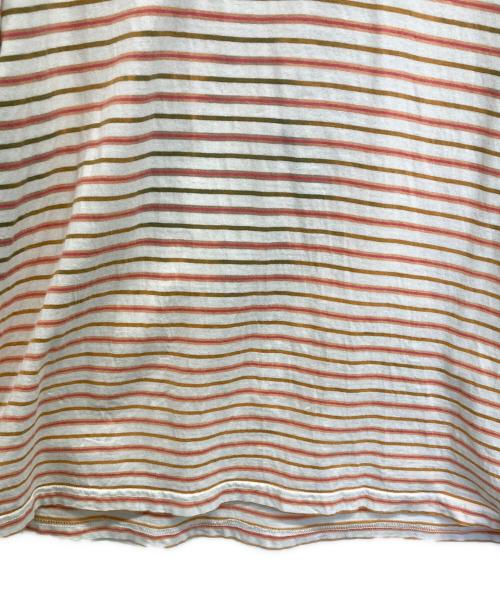 SUPREME（シュプリーム）SUPREME (シュプリーム) Thin Stripe L/S TOP ホワイト×オレンジ サイズ:Mの古着・服飾アイテム