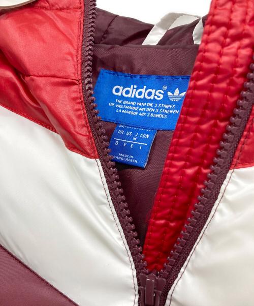 adidas Originals（アディダスオリジナル）adidas Originals (アディダスオリジナル) ダウンジャケット ボルドー×レッド×ホワイト サイズ:SIZE Mの古着・服飾アイテム