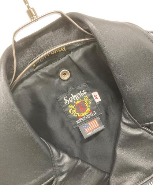 Schott（ショット）Schott (ショット) シングルライダースジャケット ブラック サイズ:40の古着・服飾アイテム