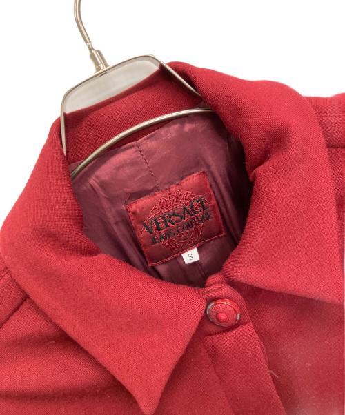 VERSACE JEANS COUTURE（ヴェルサーチ ジーンズクチュール）VERSACE JEANS COUTURE (ヴェルサーチ ジーンズクチュール) ロングコート ボルドー サイズ:SIZE Sの古着・服飾アイテム