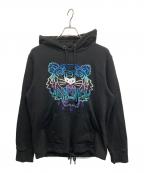 KENZOケンゾー）の古着「プルオーバーパーカー」｜ブラック×ブルー