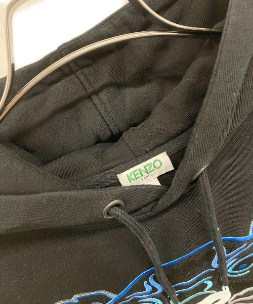 KENZO（ケンゾー）KENZO (ケンゾー) プルオーバーパーカー ブラック×ブルー サイズ:SIZE Mの古着・服飾アイテム