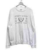 Sporty & Richスポーティーアンドリッチ）の古着「スウェット」｜ホワイト