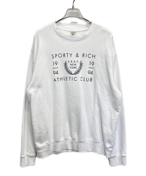 Sporty & Rich（スポーティーアンドリッチ）Sporty & Rich (スポーティーアンドリッチ) スウェット ホワイト サイズ:Lの古着・服飾アイテム