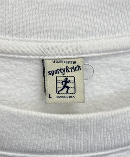 Sporty & Rich（スポーティーアンドリッチ）Sporty & Rich (スポーティーアンドリッチ) スウェット ホワイト サイズ:Lの古着・服飾アイテム