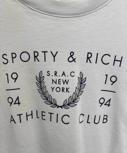 Sporty & Rich（スポーティーアンドリッチ）Sporty & Rich (スポーティーアンドリッチ) スウェット ホワイト サイズ:Lの古着・服飾アイテム