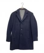 Harris Tweedハリスツイード）の古着「ウールコート」｜ネイビー