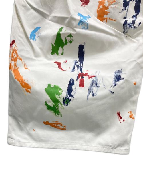 SHINYA KOZUKA（シンヤコズカ）SHINYA KOZUKA (シンヤコズカ) Hi BAGGY WITH HAND PAINTING ホワイト サイズ:Mの古着・服飾アイテム