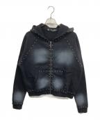 a good bad influenceアグッドバッドインフルエンス）の古着「ORIGINAL STUDSED HOODIE」｜ブラック
