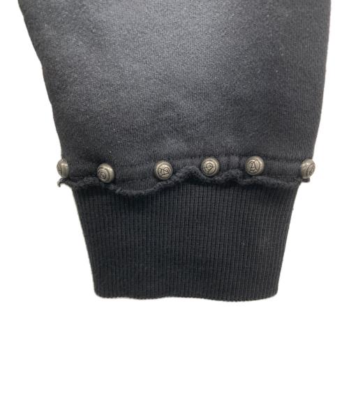 a good bad influence（アグッドバッドインフルエンス）A Good Bad Influence (アグッドバッドインフルエンス) ORIGINAL STUDSED HOODIE ブラック サイズ:Mの古着・服飾アイテム