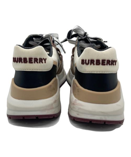 BURBERRY（バーバリー）BURBERRY (バーバリー) RAMSEY Low Sneakers ブラウン×ベージュ サイズ:SIZE 24cmの古着・服飾アイテム