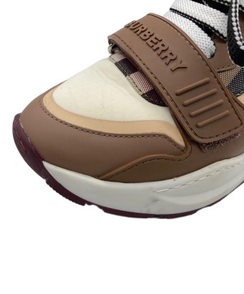 BURBERRY（バーバリー）BURBERRY (バーバリー) RAMSEY Low Sneakers ブラウン×ベージュ サイズ:SIZE 24cmの古着・服飾アイテム