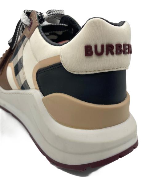 BURBERRY（バーバリー）BURBERRY (バーバリー) RAMSEY Low Sneakers ブラウン×ベージュ サイズ:SIZE 24cmの古着・服飾アイテム
