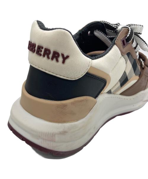 BURBERRY（バーバリー）BURBERRY (バーバリー) RAMSEY Low Sneakers ブラウン×ベージュ サイズ:SIZE 24cmの古着・服飾アイテム