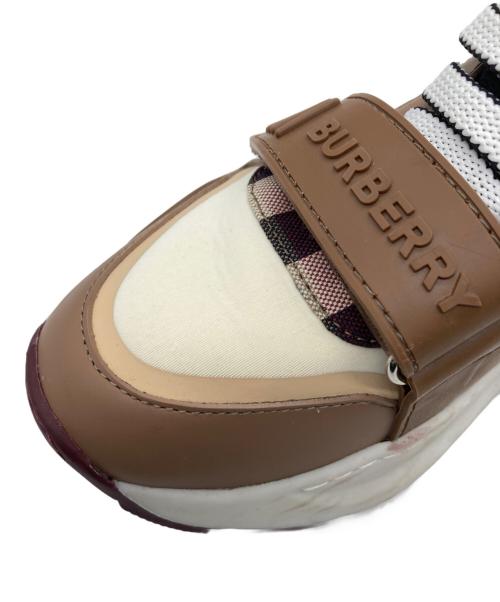BURBERRY（バーバリー）BURBERRY (バーバリー) RAMSEY Low Sneakers ブラウン×ベージュ サイズ:SIZE 24cmの古着・服飾アイテム
