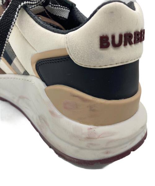 BURBERRY（バーバリー）BURBERRY (バーバリー) RAMSEY Low Sneakers ブラウン×ベージュ サイズ:SIZE 24cmの古着・服飾アイテム