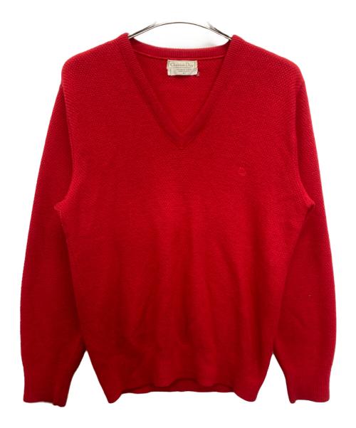 Christian Dior（クリスチャン ディオール）Christian Dior (クリスチャン ディオール) 厚手ニット レッド サイズ:Lの古着・服飾アイテム