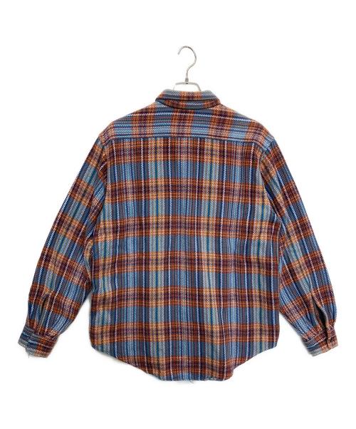 SUGAR CANE（シュガーケーン）SUGAR CANE (シュガーケーン) 長袖シャツ オレンジ×ブルー×ホワイト サイズ:Lの古着・服飾アイテム