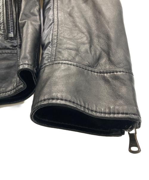 DOLCE & GABBANA（ドルチェ＆ガッバーナ）DOLCE & GABBANA (ドルチェ＆ガッバーナ) レザーブルゾン ブラック サイズ:46の古着・服飾アイテム