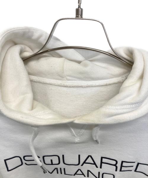 DSQUARED2（ディースクエアード）DSQUARED2 (ディースクエアード) プルオーバーパーカー ホワイト サイズ:Sの古着・服飾アイテム