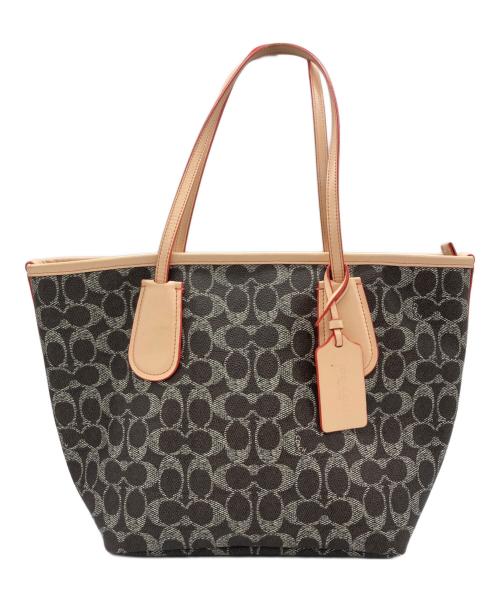 COACH（コーチ）COACH (コーチ) トートバッグ ライトピンク×ブラウンの古着・服飾アイテム
