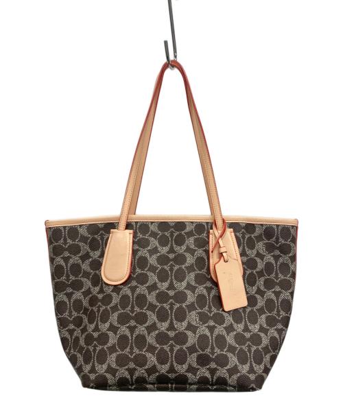COACH（コーチ）COACH (コーチ) トートバッグ ライトピンク×ブラウンの古着・服飾アイテム