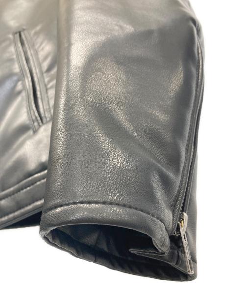 nano・universe（ナノ・ユニバース）nano・universe (ナノ・ユニバース) フェイクレザージャケット ブラック サイズ:Mの古着・服飾アイテム