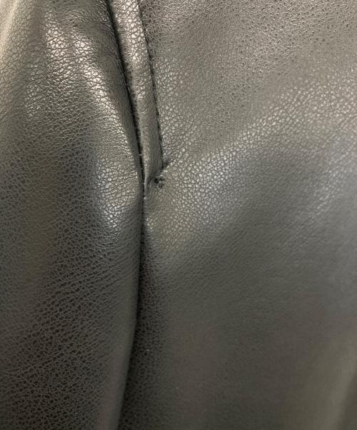 nano・universe（ナノ・ユニバース）nano・universe (ナノ・ユニバース) フェイクレザージャケット ブラック サイズ:Mの古着・服飾アイテム