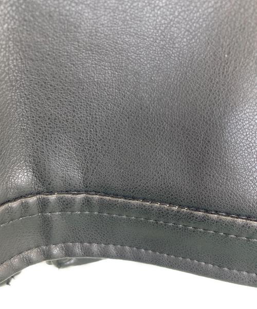 nano・universe（ナノ・ユニバース）nano・universe (ナノ・ユニバース) フェイクレザージャケット ブラック サイズ:Mの古着・服飾アイテム