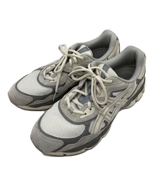 asics（アシックス）asics (アシックス) ローカットスニーカー ホワイト×グレー サイズ:	28.0cmの古着・服飾アイテム