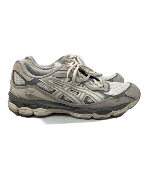 asics（アシックス）asics (アシックス) ローカットスニーカー ホワイト×グレー サイズ:	28.0cmの古着・服飾アイテム