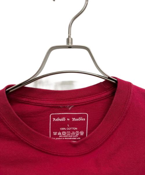 Rebuild by Needles（リビルドバイニードルス）Rebuild by Needles (リビルドバイニードルス) 長袖カットソー レッド サイズ:Lの古着・服飾アイテム