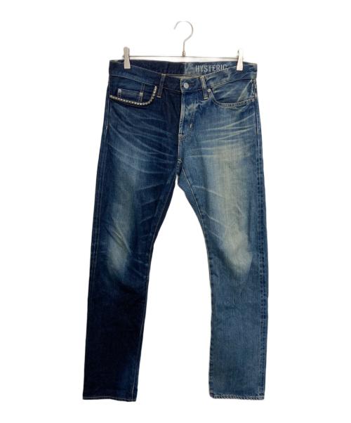Hysteric Glamour（ヒステリックグラマー）Hysteric Glamour (ヒステリックグラマー) ストレートデニムパンツ ブルー サイズ: W32×L32の古着・服飾アイテム